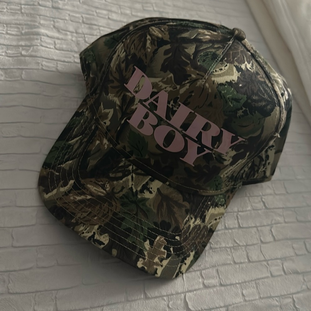 Dairy boy camo hat like new